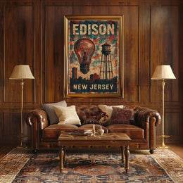 Edison New Jersey Scenic Town Poster