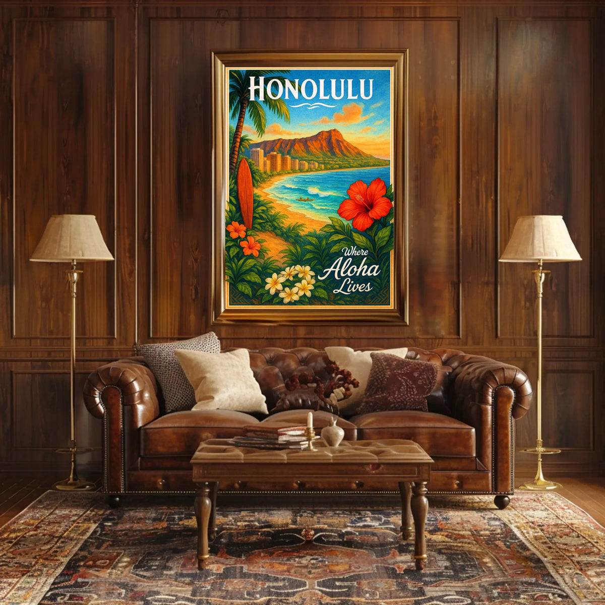 Honolulu Where Aloha Lives Poster