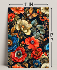 Intricate Floral Butterfly Art Print - Abstract or Artistic Poster