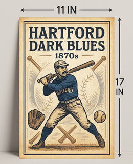 Hartford Dark Blues 1870s Baseball Poster PosterGoat