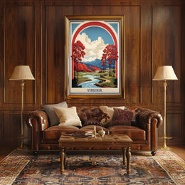 Scenic Virginia Landscape Vintage Art Travel Poster