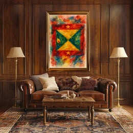 Vibrant Abstract Flag Poster