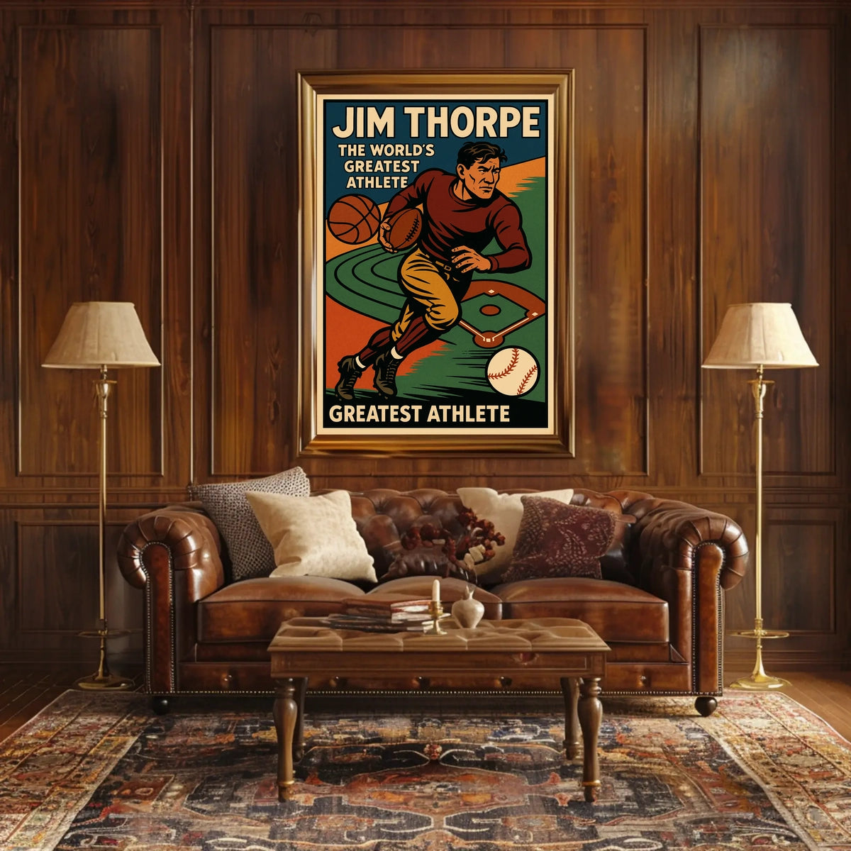 Jim Thorpe Legendary Athlete Poster