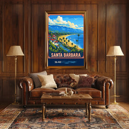 Santa Barbara Coastline Poster PosterGoat