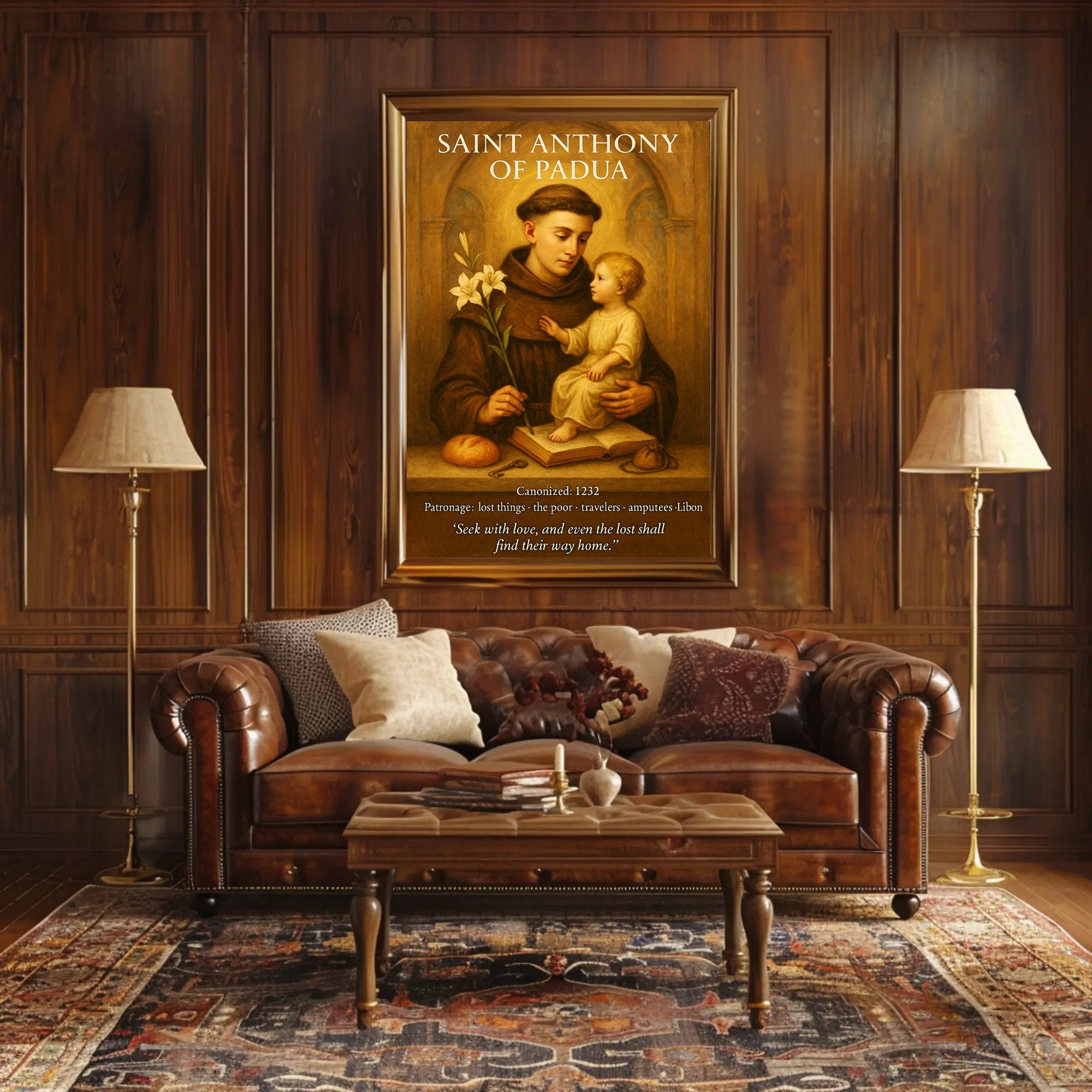 Saint Anthony of Padua Poster PosterGoat