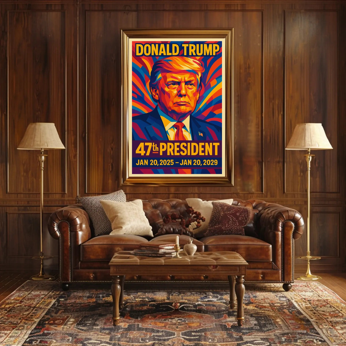 Donald Trump 47th Presidency Iconic Patriotic Poster