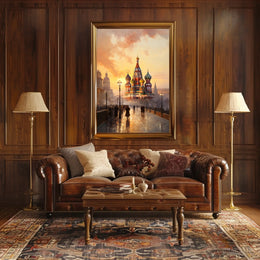 Saint Basil's Cathedral at Sunset: Cultural or Heritage Poster