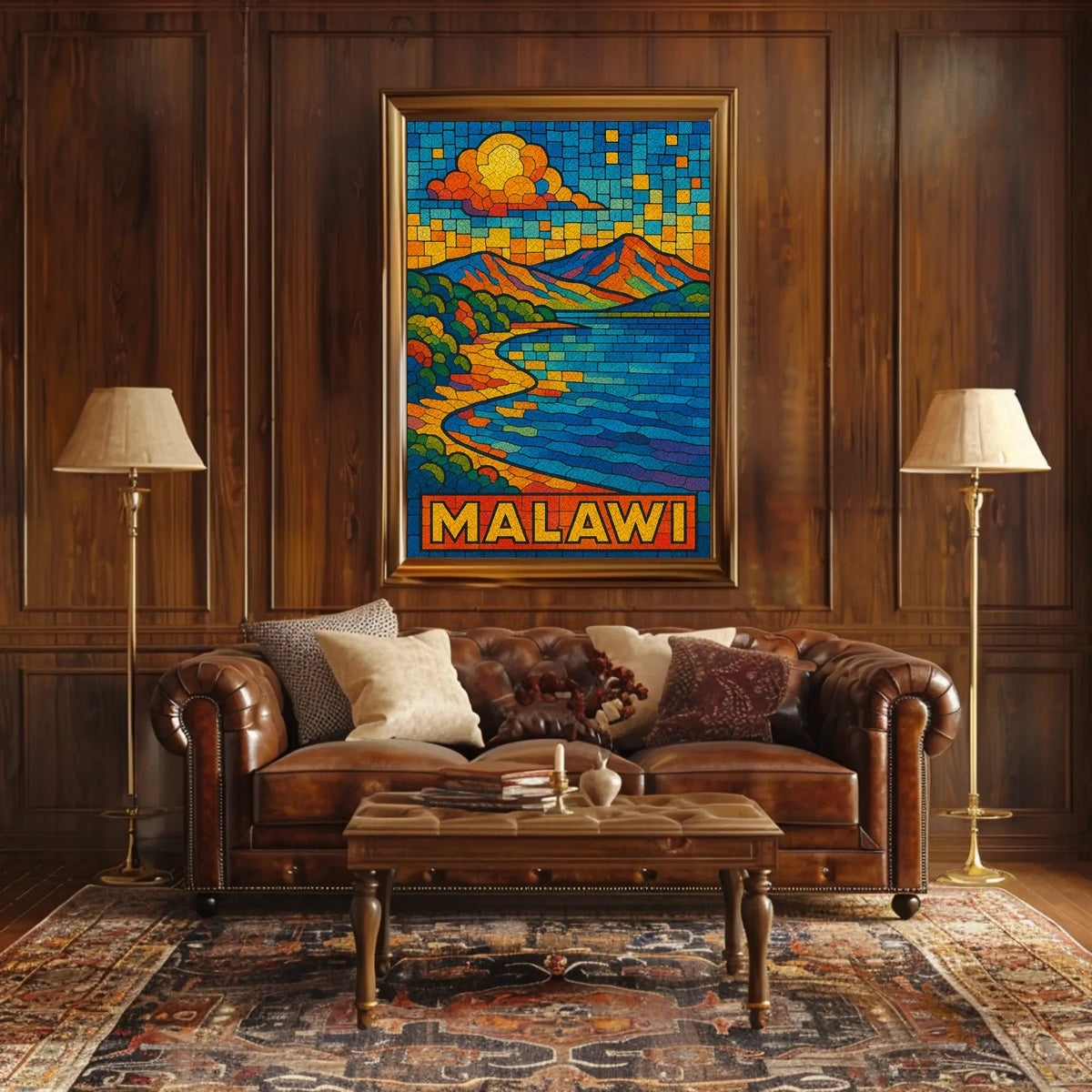 Malawi Scenic Mosaic Poster