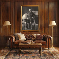 Theodore Roosevelt Library Globe Vintage Poster