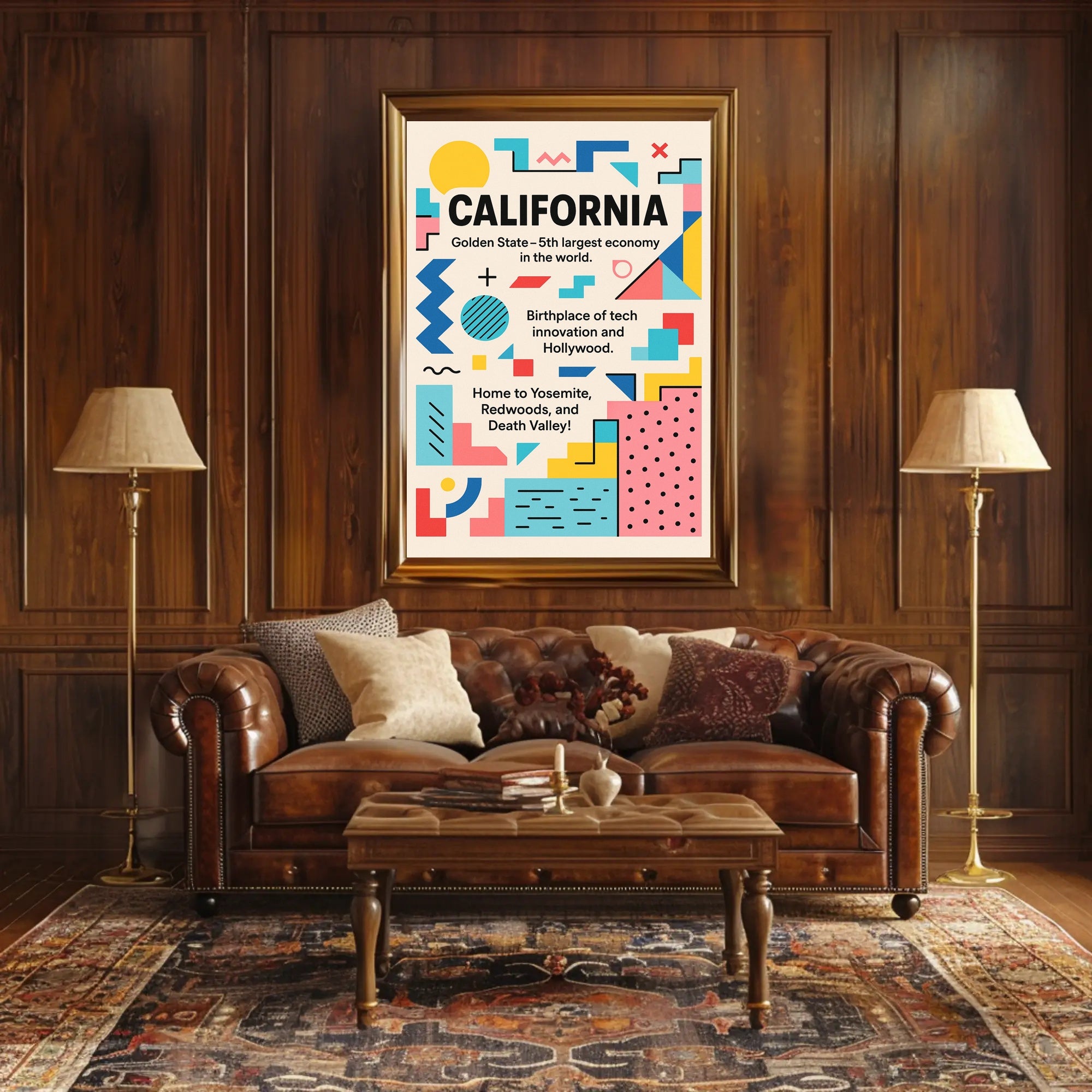 California The Golden State Poster PosterGoat