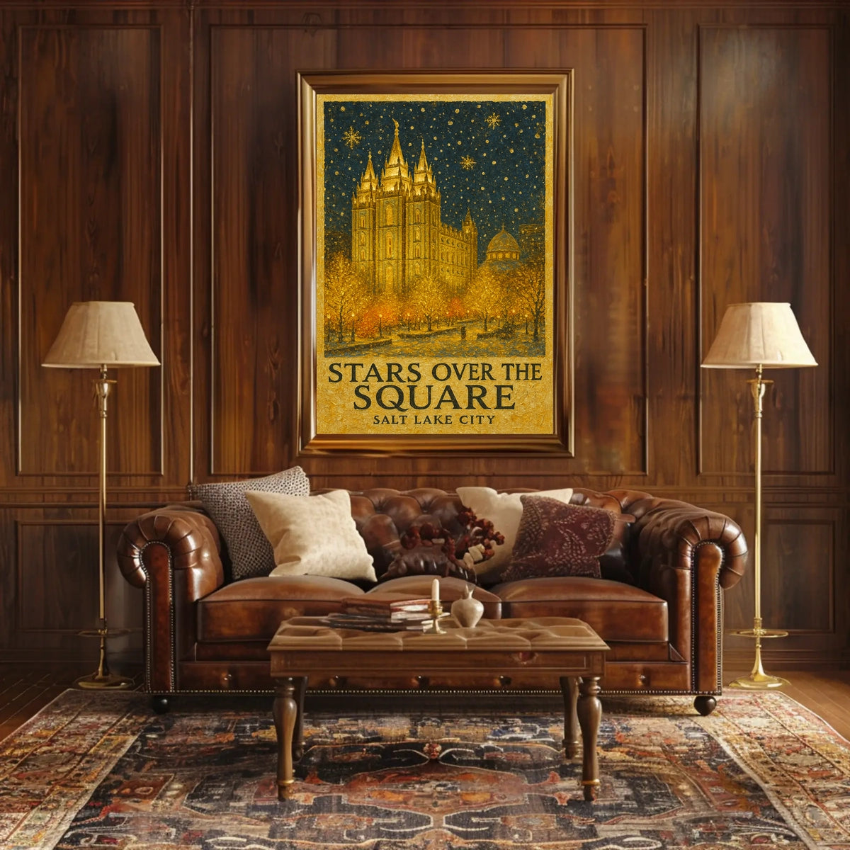 Stars Over The Square Salt Lake City Poster