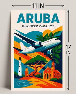 Discover Paradise in Aruba Poster PosterGoat