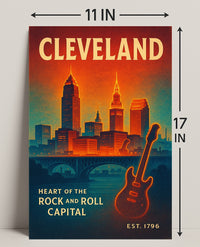 Cleveland Rock and Roll Capital Poster Art PosterGoat