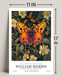 William Morris Butterfly Botanical Heritage Artistic Poster
