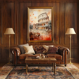 Rome Colosseum Grandeur Travel Poster