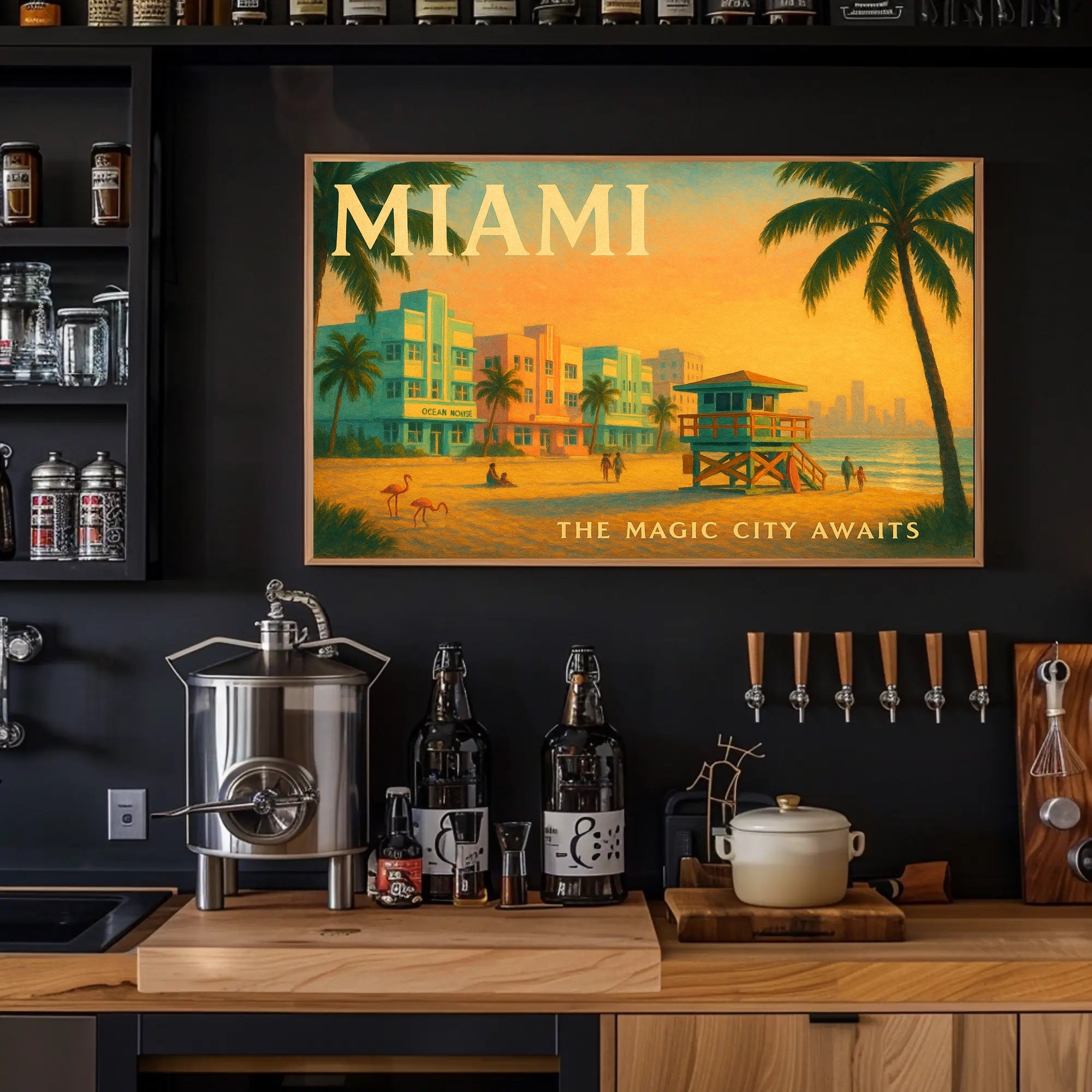 Miami Travel Poster Art Print The Magic City