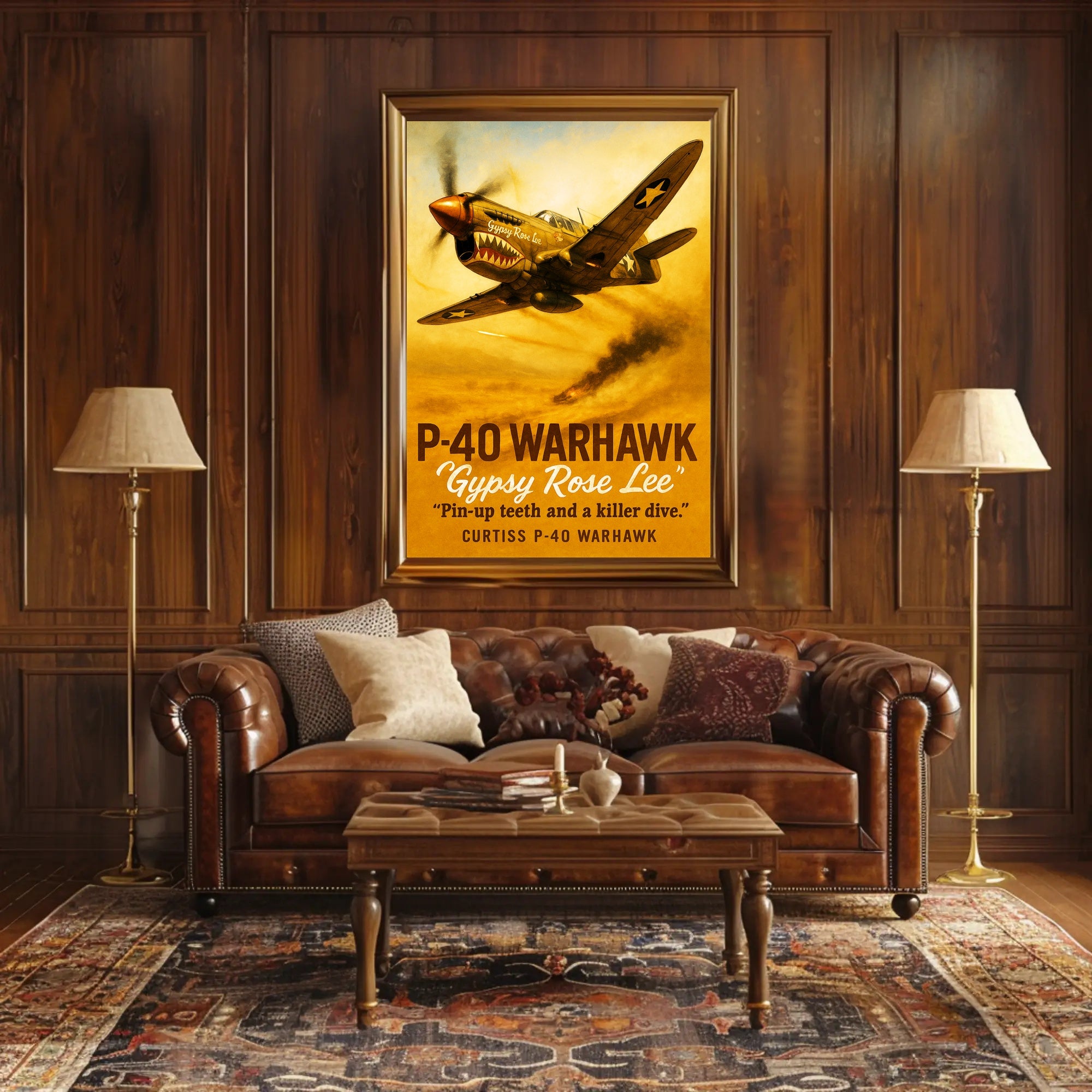 Gypsy Rose Lee P-40 Warhawk Poster PosterGoat