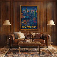 New York City Nightscape Poster
