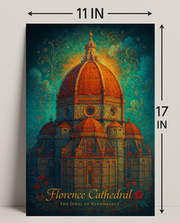 Florence Cathedral Renaissance Art Masterpiece Cultural or Heritage Poster