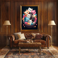 Basket Of Kittens Poster