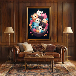 Basket Of Kittens Poster