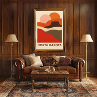 North Dakota Landscape Art Poster