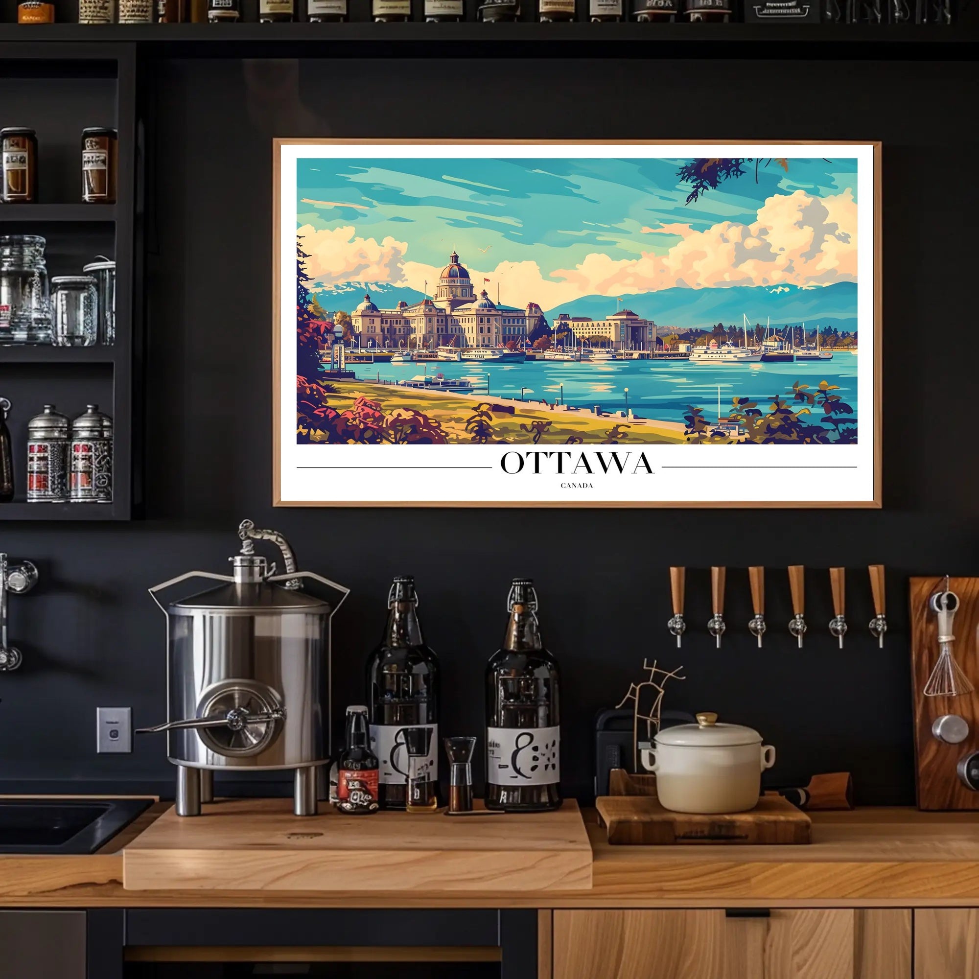 Ottawa Scenic View: Vintage Travel Poster