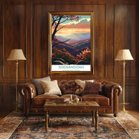Scenic Shenandoah National Park Autumn Landscape National Park Poster