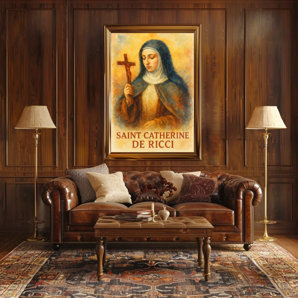 Saint Catherine De Ricci Portrait Of Faith Devotion Poster