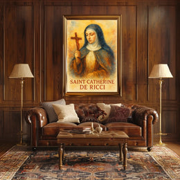Saint Catherine De Ricci Portrait Of Faith Devotion Poster