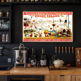 The Great Coney Island Water Carnival Poster