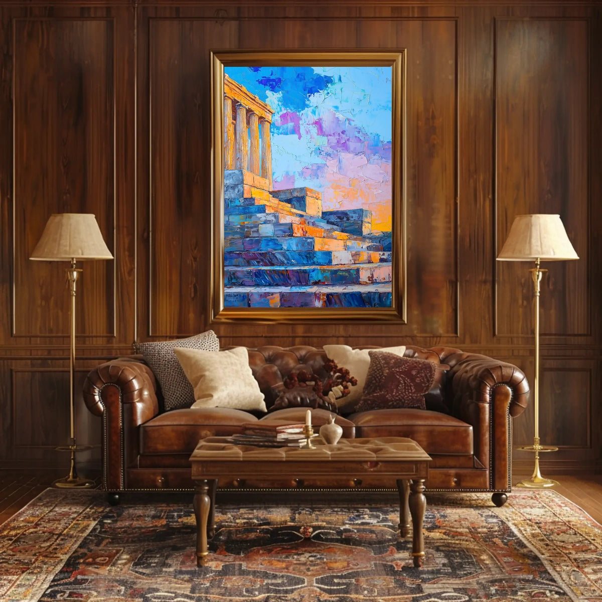 Lincoln Memorial Steps At Dusk Landmark Art Poster
