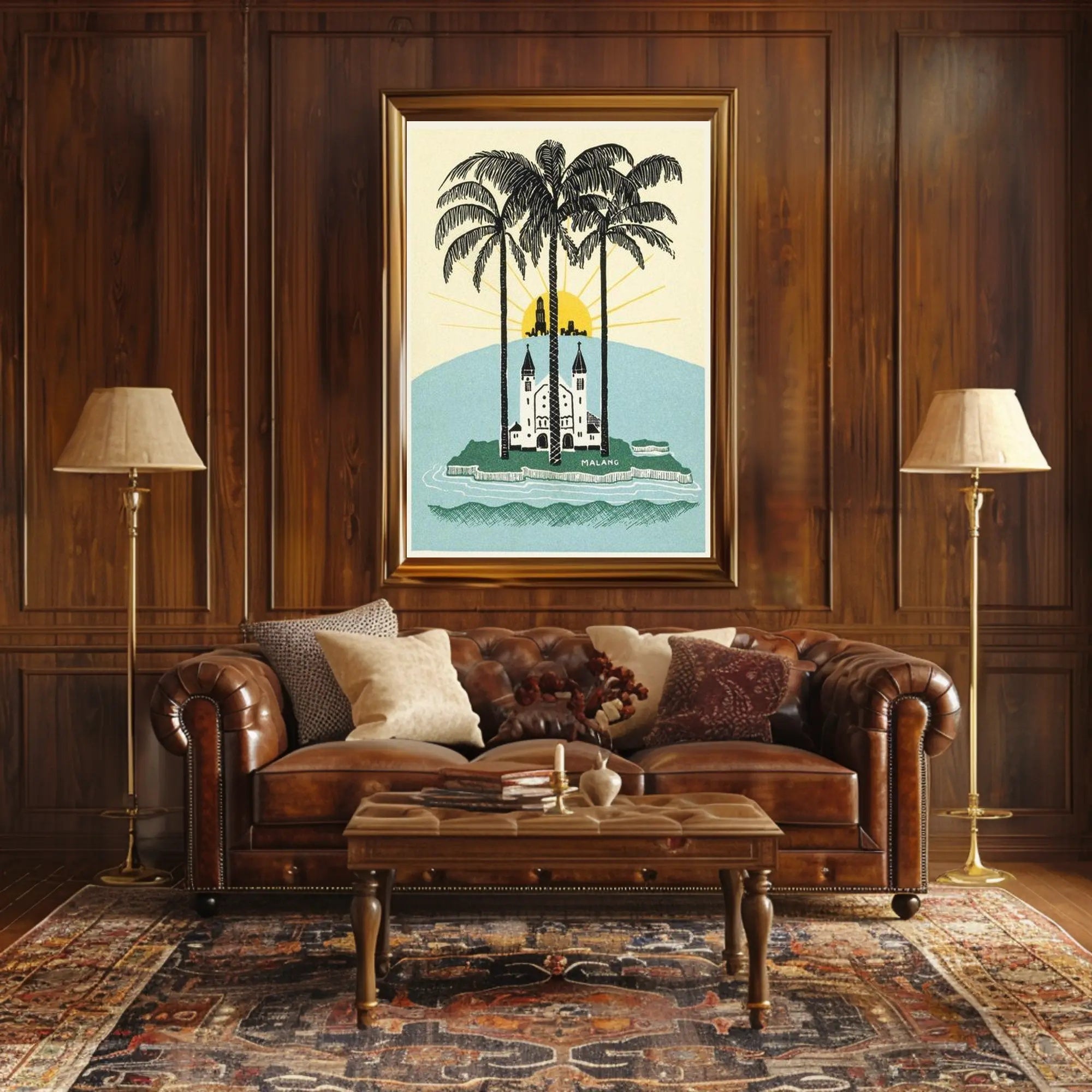 Tropical Sunrise Over Malang Poster PosterGoat