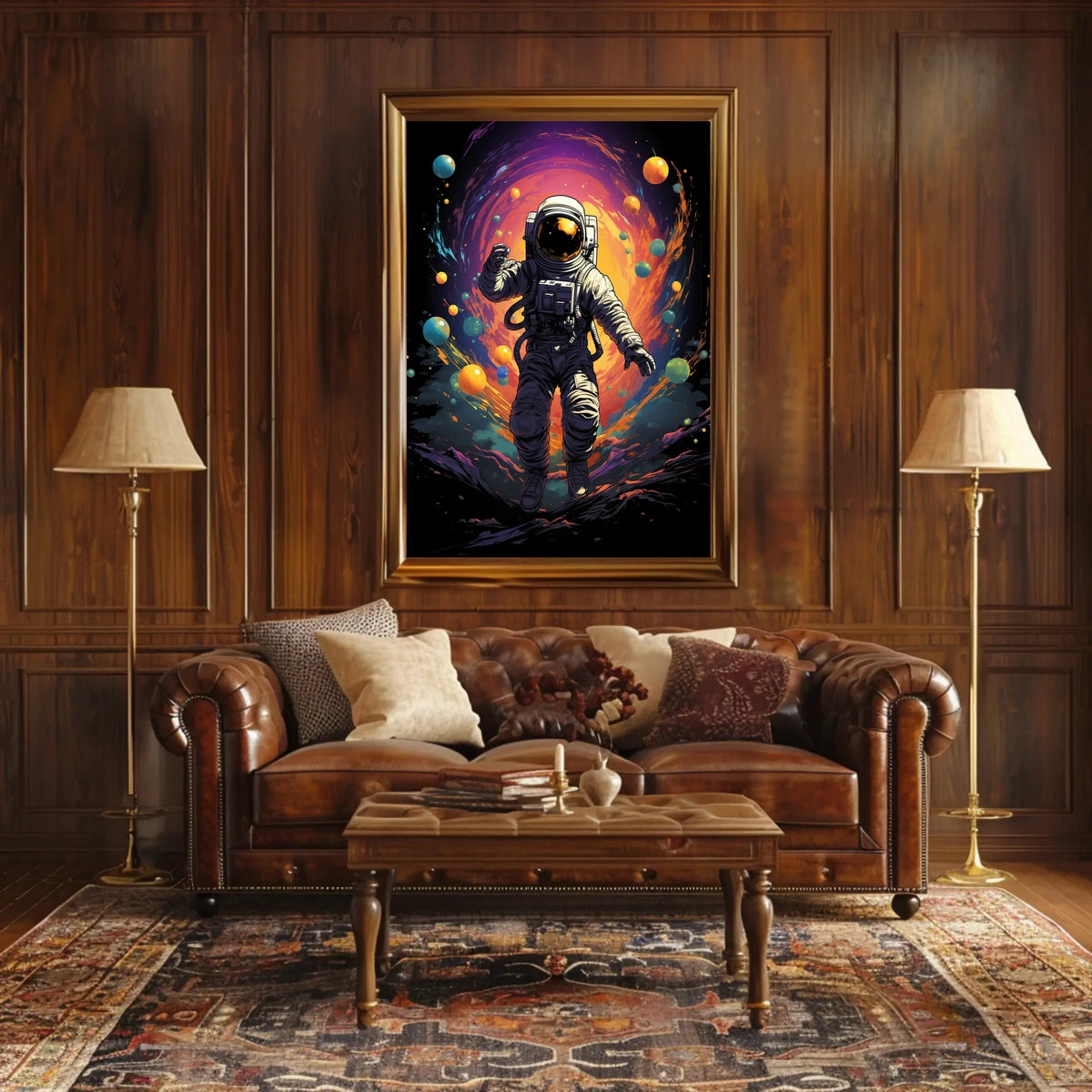 Cosmic Odyssey Astronaut Art Surrealism Dreamers Poster