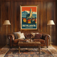 Reykjavik, Iceland Travel Poster