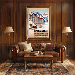 Gstaad Winter Getaway: Vintage Travel Poster PosterGoat