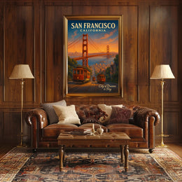 San Francisco Scenic Poster City Of Dreams Wall Art
