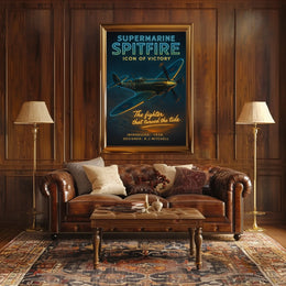 Supermarine Spitfire Icon of Victory Poster