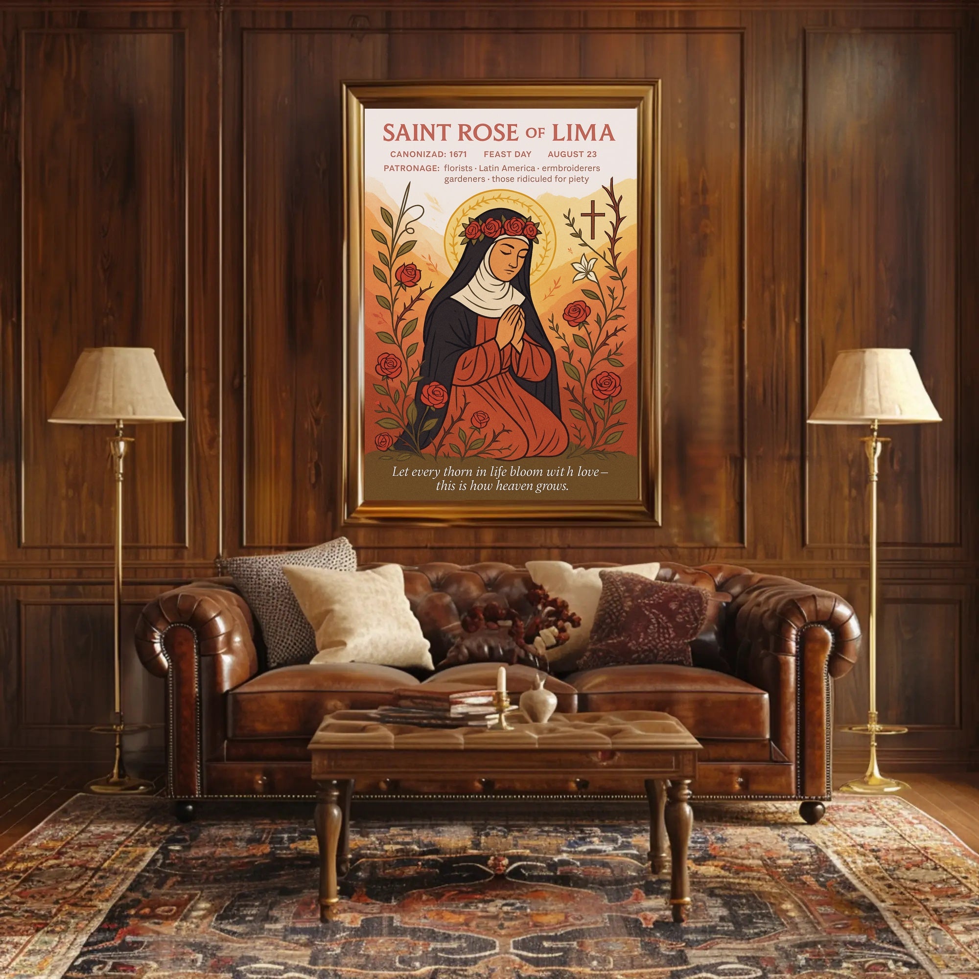Saint Rose of Lima Poster PosterGoat
