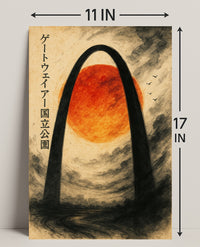 Gateway Arch Sunset: Artistic National Park Poster