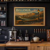 Billings Gateway to the West Travel Poster