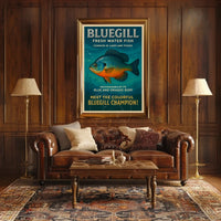 Bluegill Fish Vintage Illustration - Animal Poster