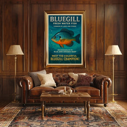 Bluegill Fish Vintage Illustration - Animal Poster