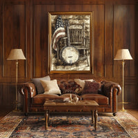 Vintage Rustic Classic Banjo Americana Wall Art Poster