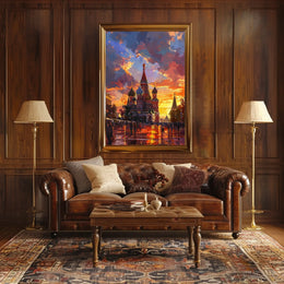 Vibrant Evening At St. BasilS Cathedral Poster