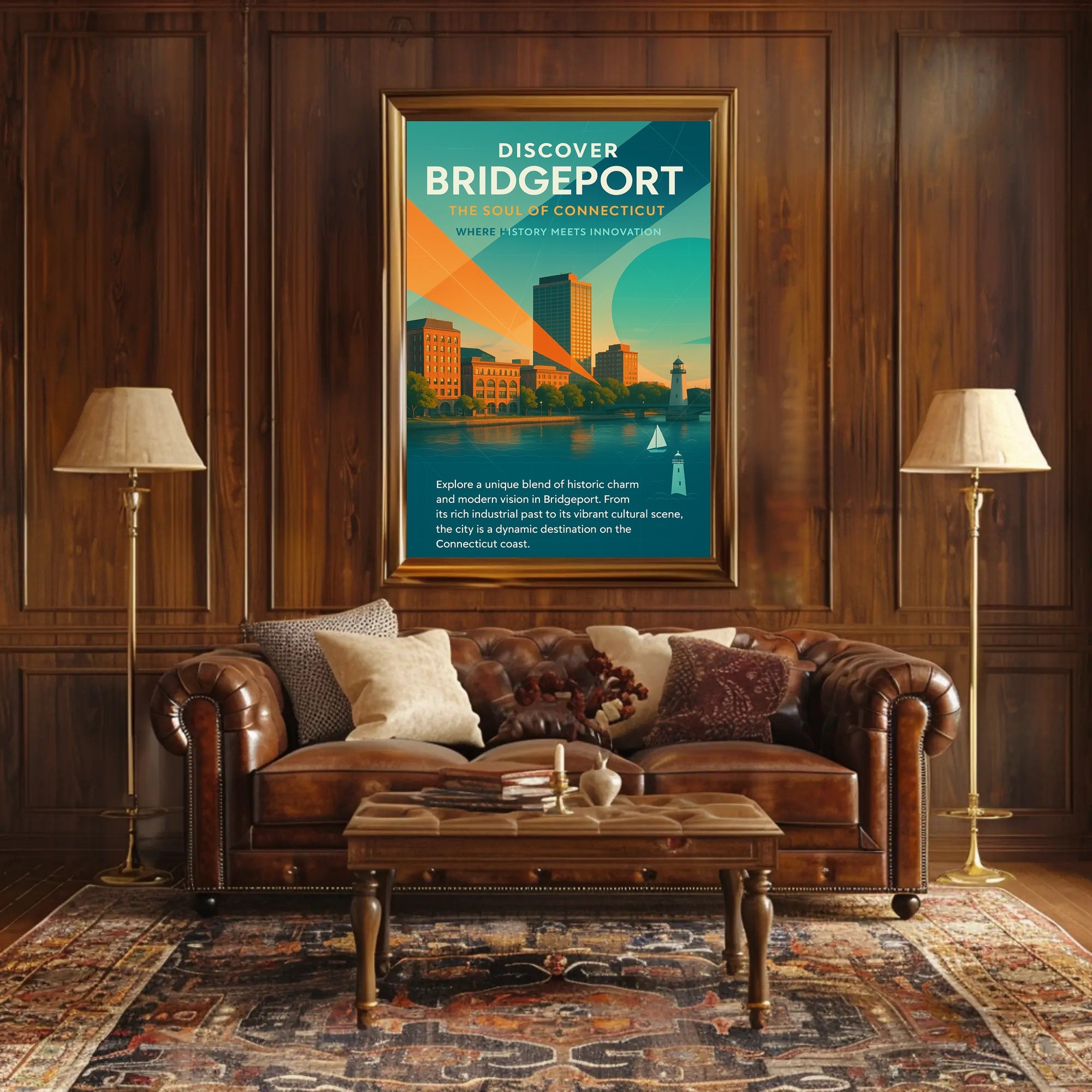 Bridgeport Evolution: Energy and Innovation Urban or Cityscape Poster PosterGoat