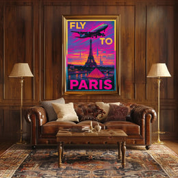 Fly To Paris Poster