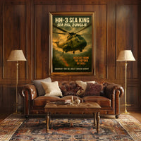 HH-3 Sea King Rescue Vintage Military Recruitment Poster