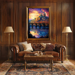 Enchanted Castle At Sunset Poster