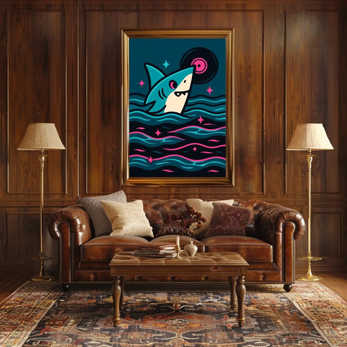Vinyl Shark Adventure Poster